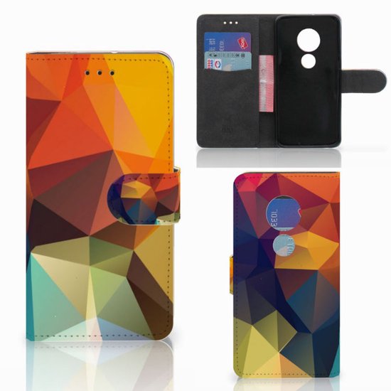Coque pour Motorola Moto G7 Play Coque Téléphone Couleur Polygon