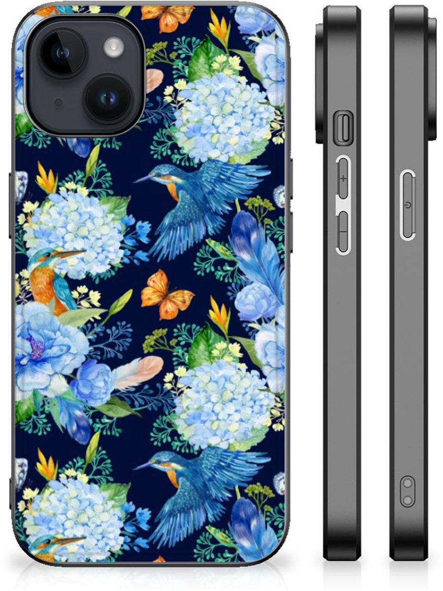 Dierenprint Telefoonhoesje voor iPhone 15 Plus IJsvogel