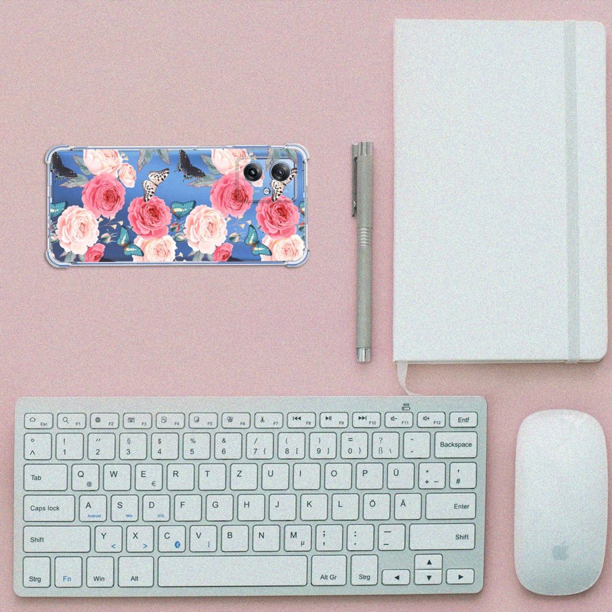 Motorola Moto G54 Case Butterfly Roses