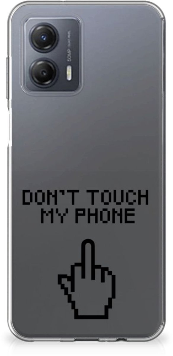 Motorola Moto G53 Silicone-hoesje Finger Don't Touch My Phone