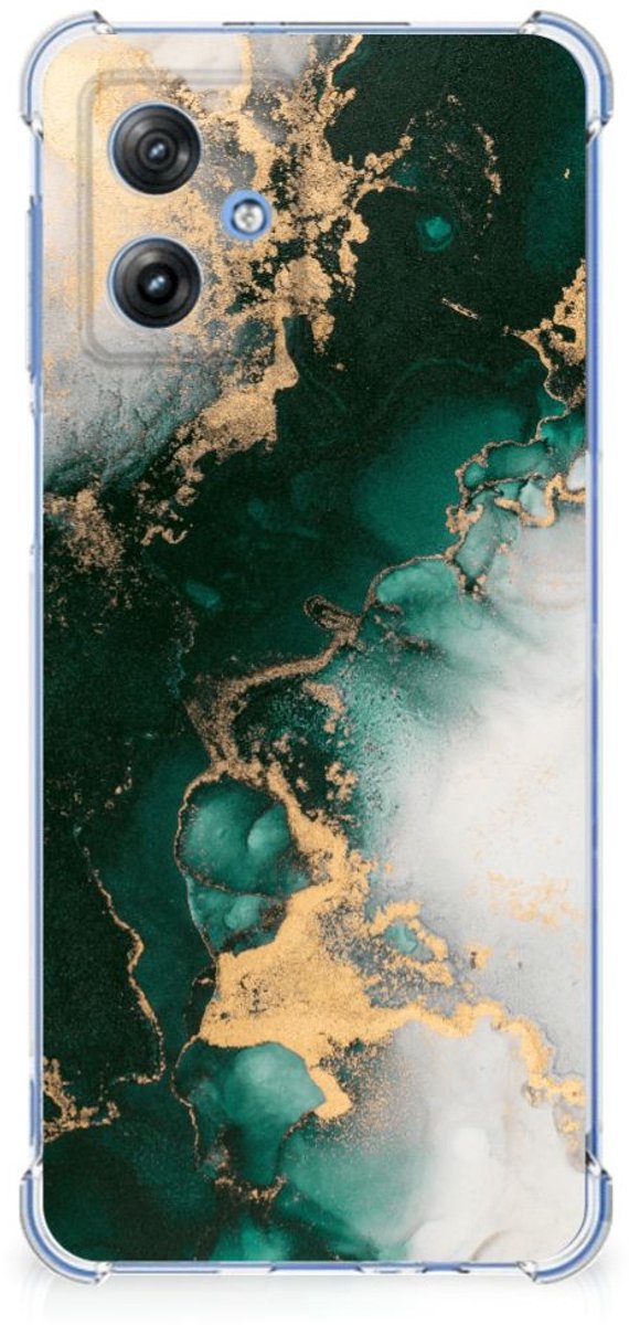 Anti-Shock Hoesje voor Motorola Moto G54 Marmer Groen