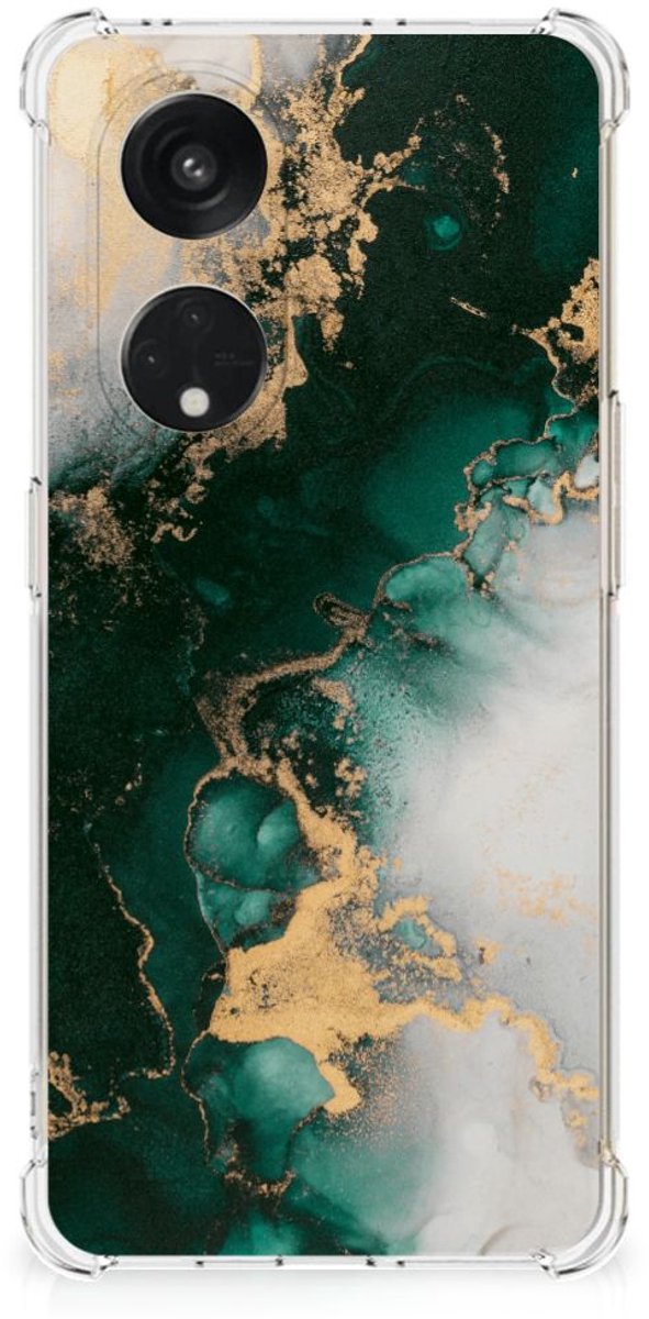 Anti-Shock Hoesje voor OPPO Reno8 T 5G Marmer Groen