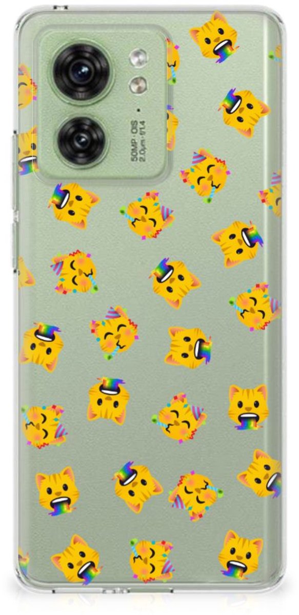 TPU bumper voor Motorola Edge 40 Katten Emojis