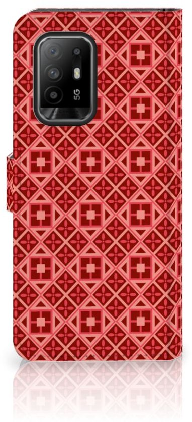 Coque Smartphone OPPO Reno5 Z | A94 5G Wallet Book Case Batik Rouge
