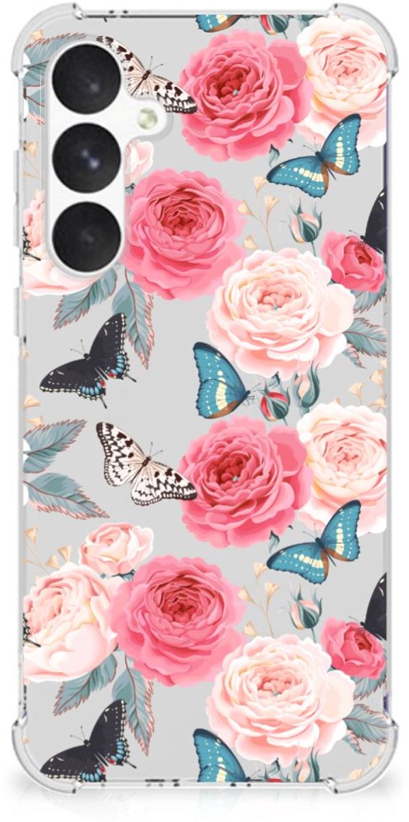 Samsung Galaxy A55 Case Butterfly Roses