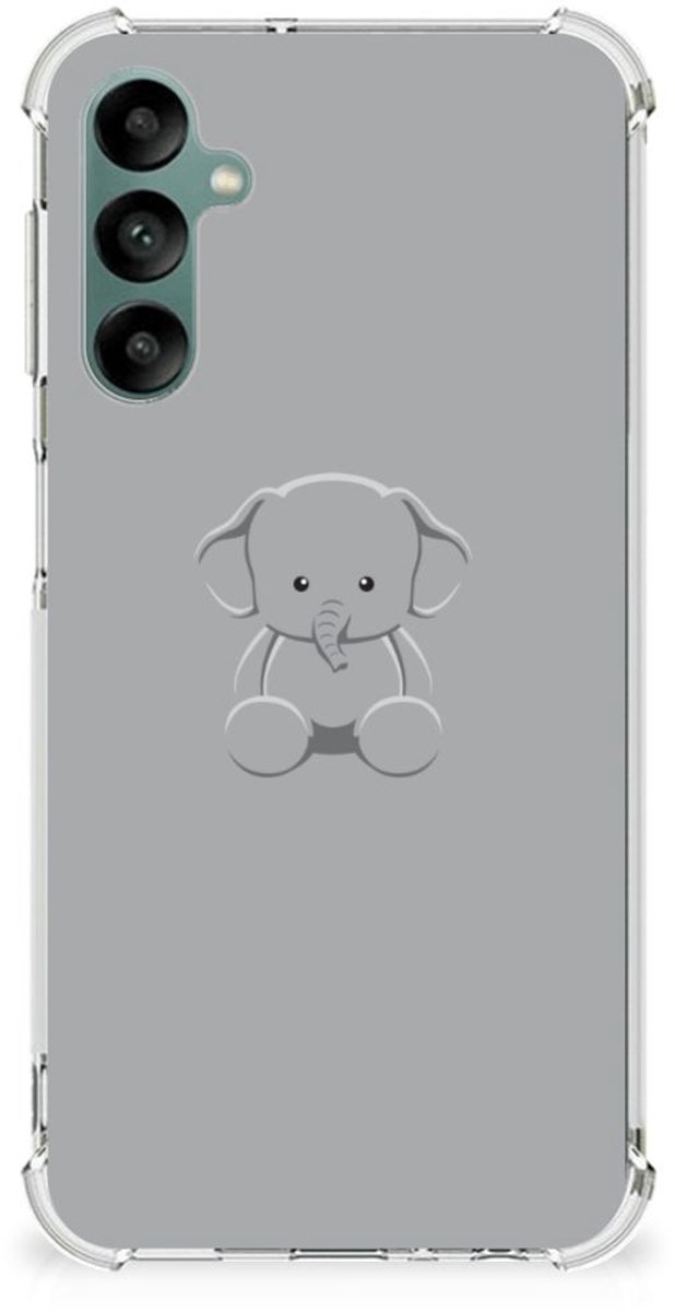 Samsung Galaxy A24 Stevig Bumper Hoesje Grijs Baby Olifant