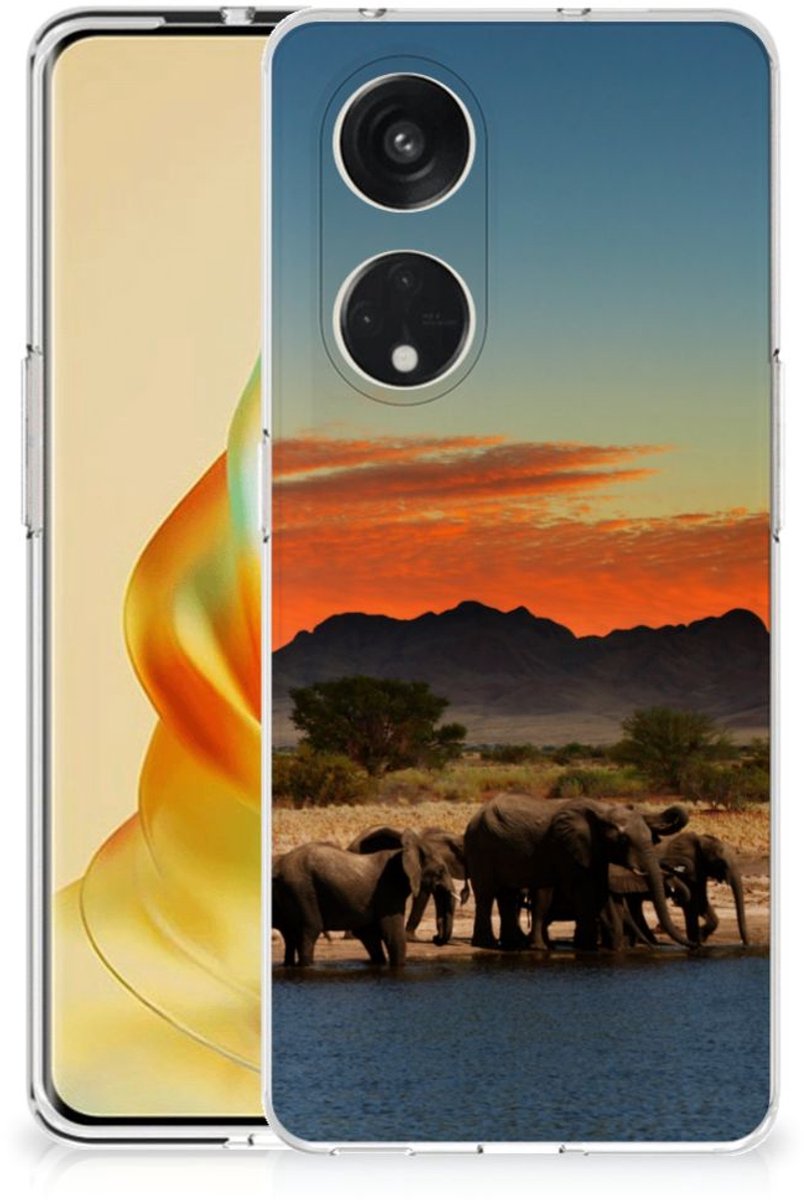 OPPO Reno8 T 5G TPU Hoesje Olifanten