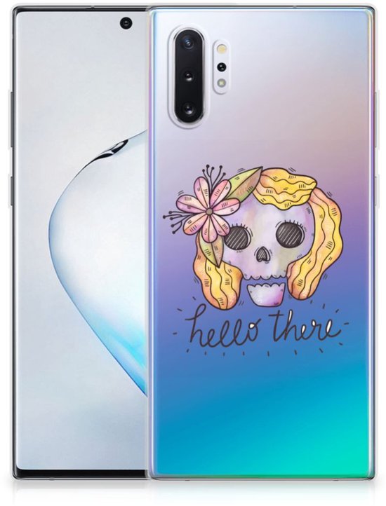 Coque Téléphone pour Samsung Galaxy Note 10 Plus Housse TPU Silicone Etui Boho Skull