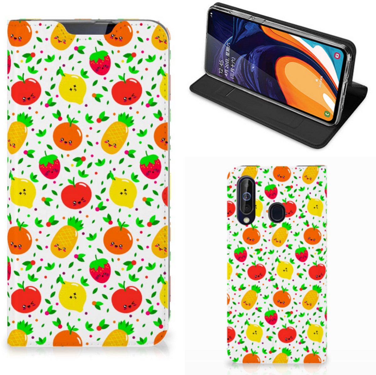 Samsung Galaxy A60 Flip Style Cover Fruits