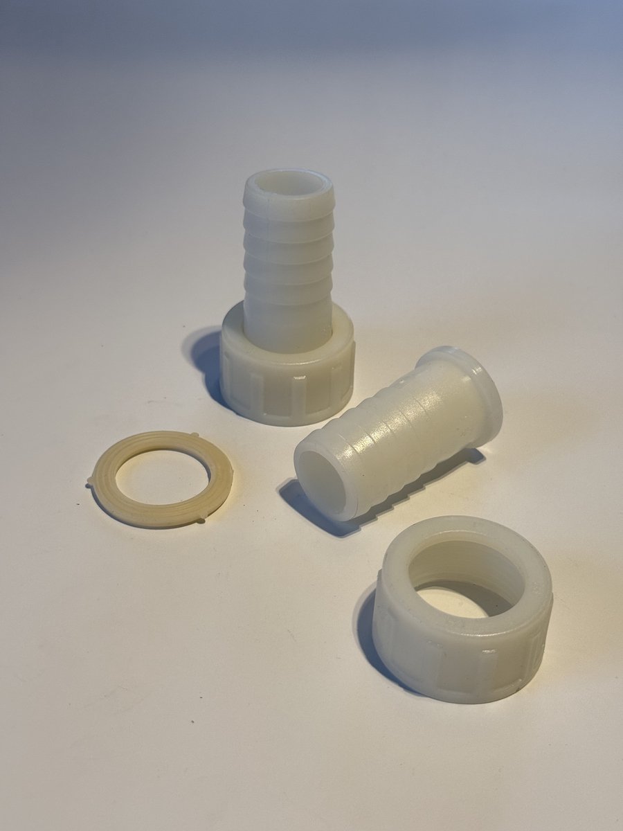 Slangtule voor 25 mm slang 2 stuks binnendraad 1 inch