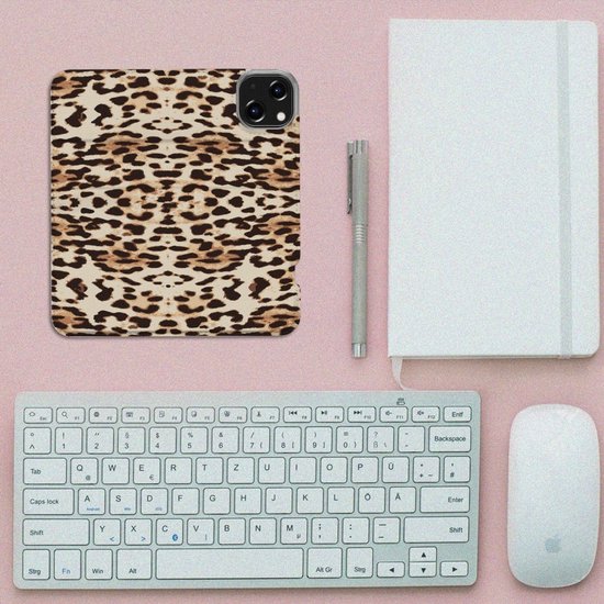 Coque Smartphone iPhone 14 Book Cover Léopard