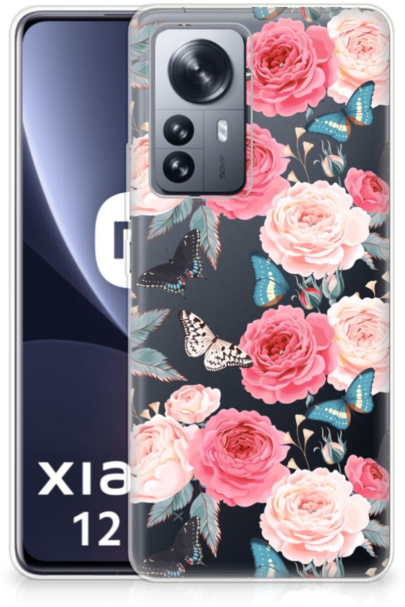 Xiaomi 12 Pro TPU Case Butterfly Roses