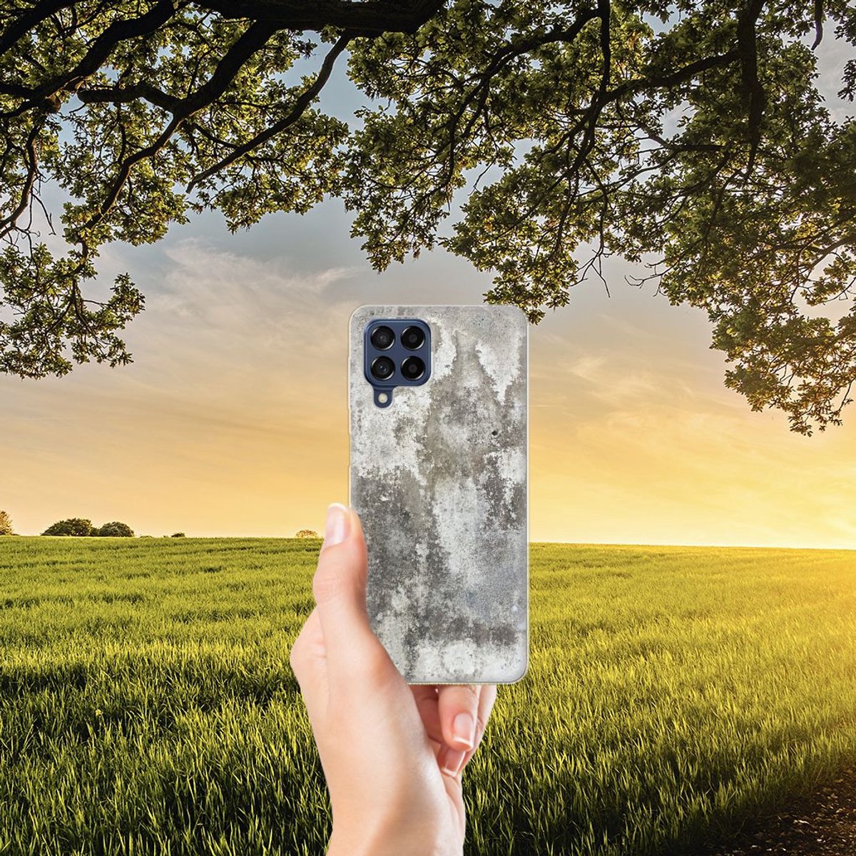 Samsung Galaxy M53 TPU Siliconen Hoesje Beton Print
