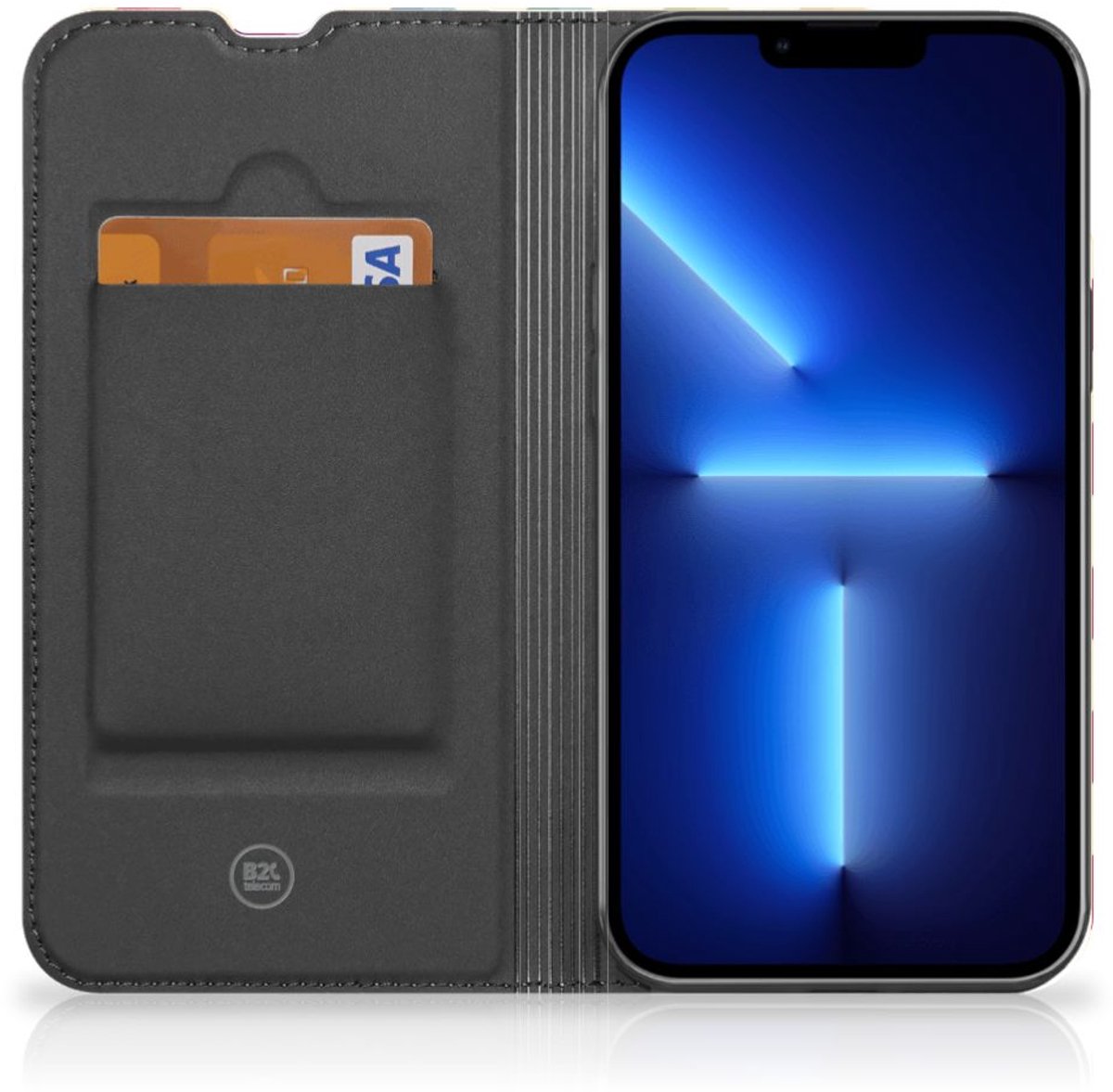 iPhone 13 Pro Hoesje met Magneet Zigzag Multi Color