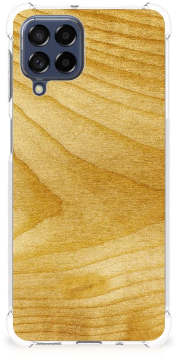Samsung Galaxy M53 Stevig Telefoonhoesje Licht Hout
