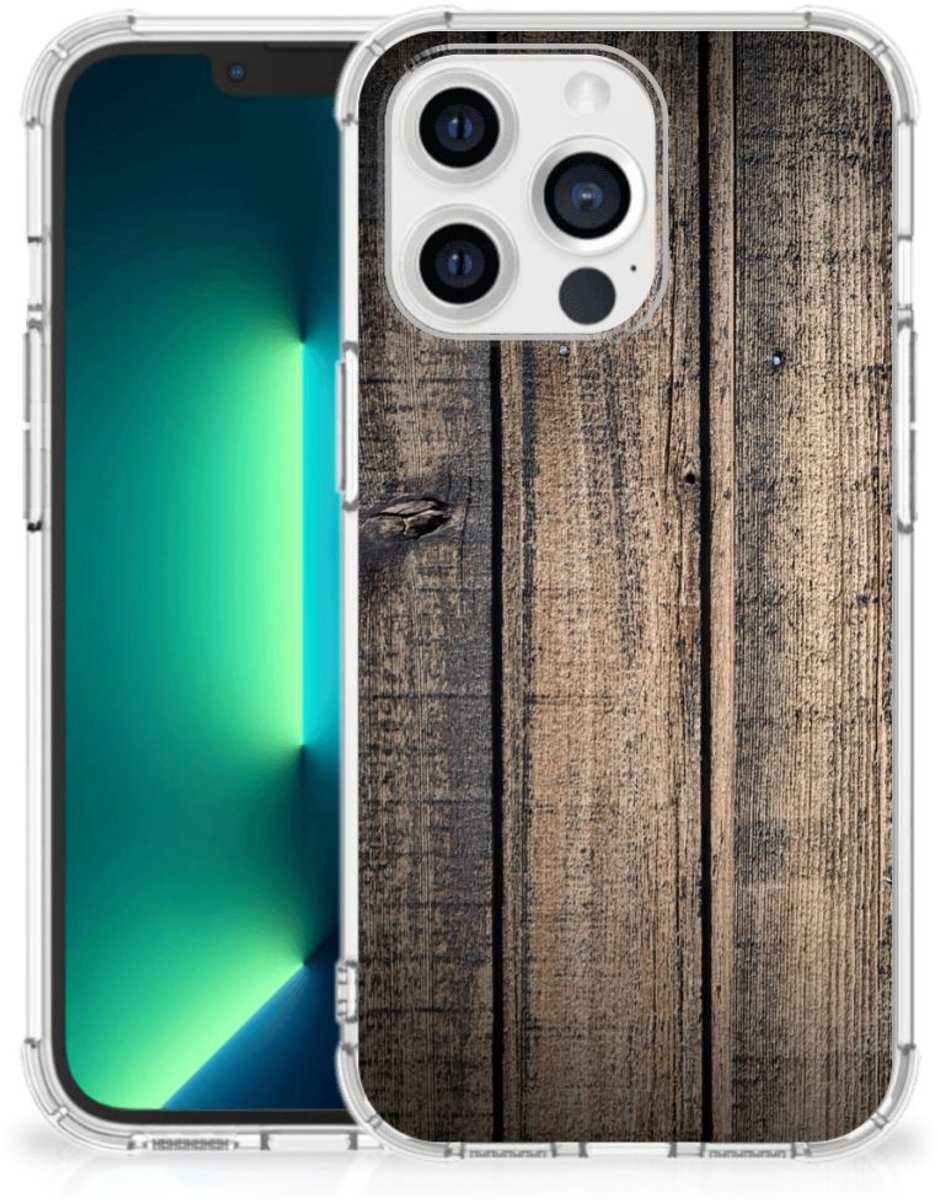 iPhone 13 Pro Max Stevig Telefoonhoesje Steigerhout