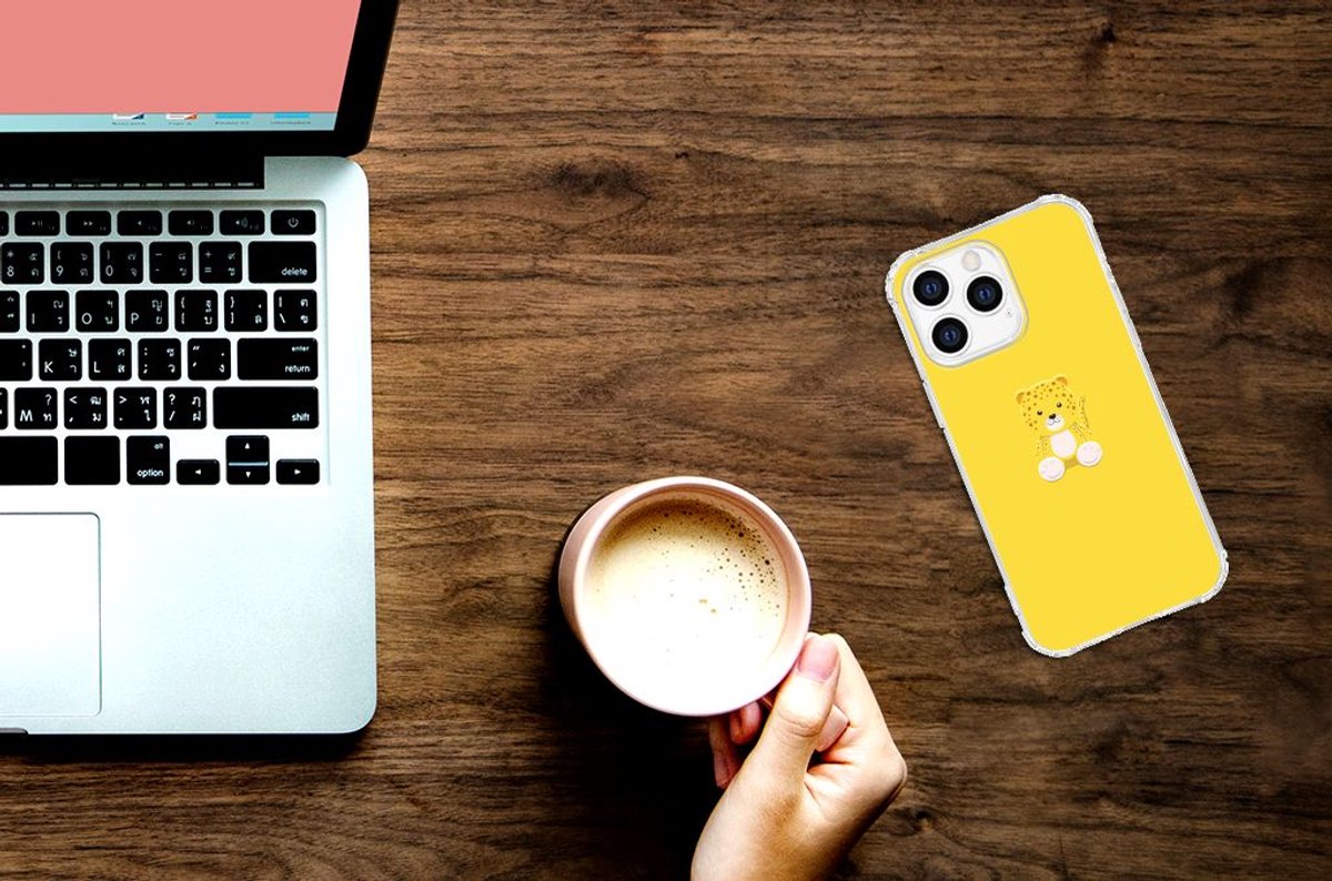 Apple iPhone 14 Pro Max Stevig Bumper Hoesje Baby Leopard