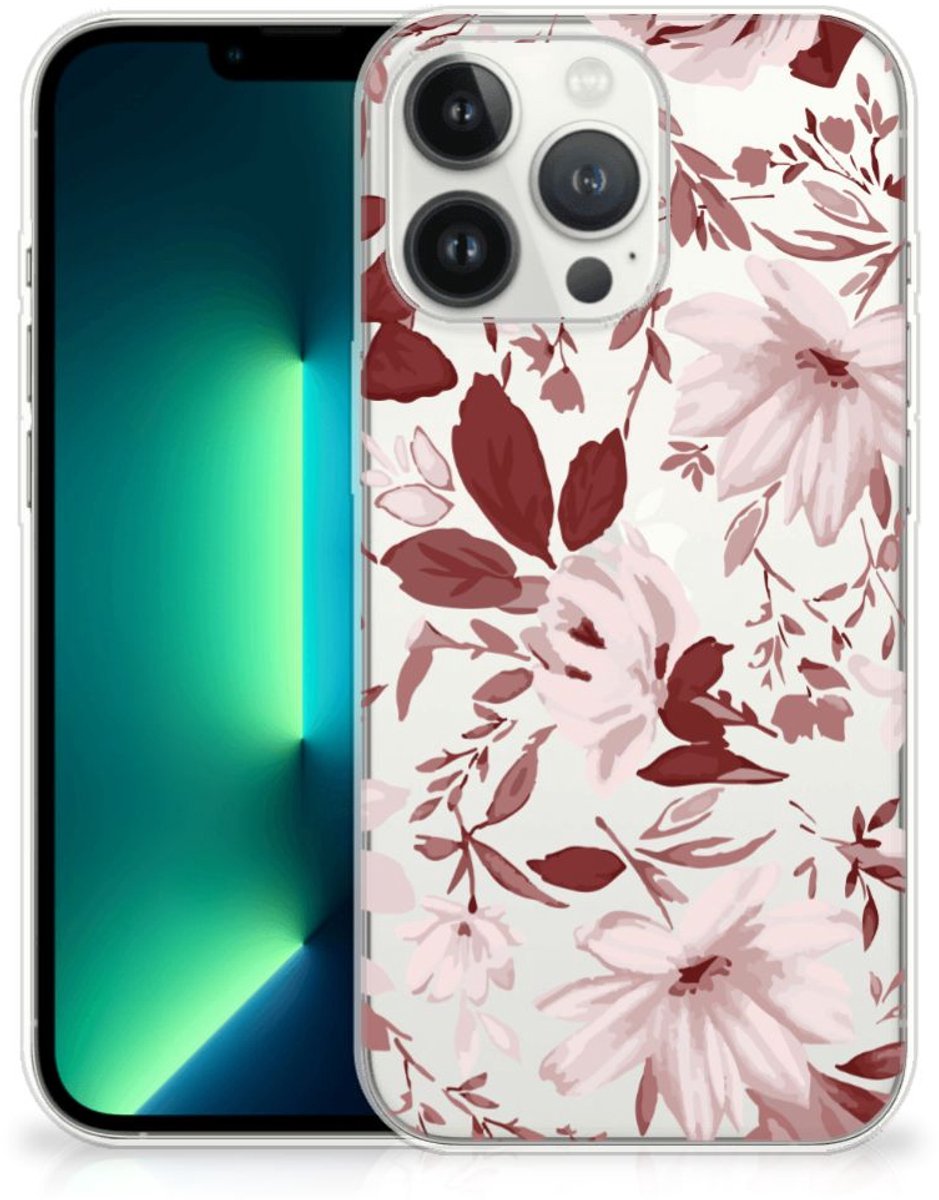 Hoesje maken iPhone 13 Pro Max Watercolor Flowers