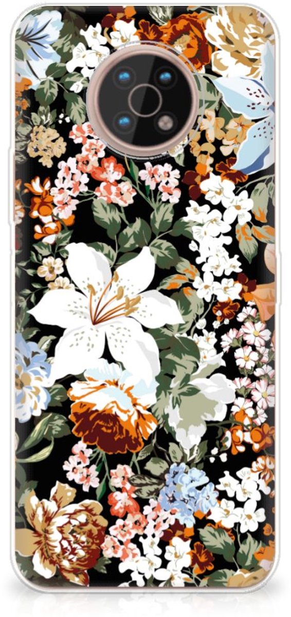 TPU Case voor Nokia G50 Dark Flowers