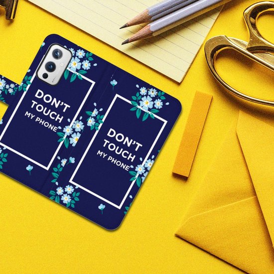 Coque Téléphone OnePlus 9 Sac Fleurs Blue DTMP