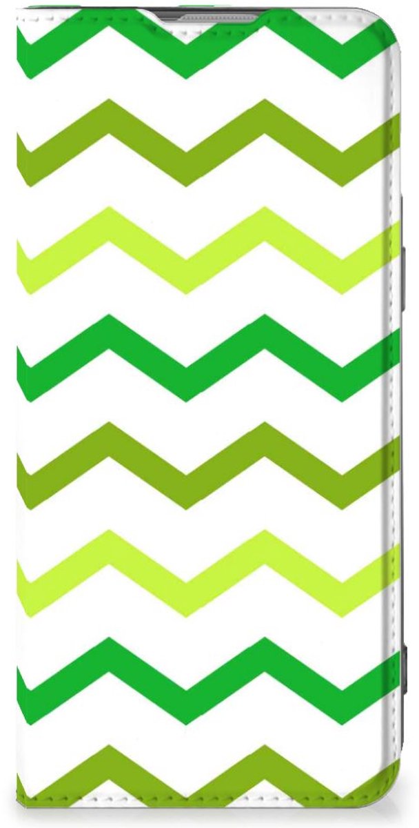 OnePlus Nord 2T Hoesje met Magneet Zigzag Groen