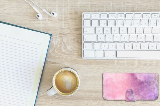 Coque Téléphone Sony Xperia 10 II Housse en Cuir Etui de Protection pour Peinture Rose Pourpre