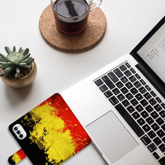 Coque Compatible avec Motorola Moto G52 | Moto G82 Coque Drapeau Belge