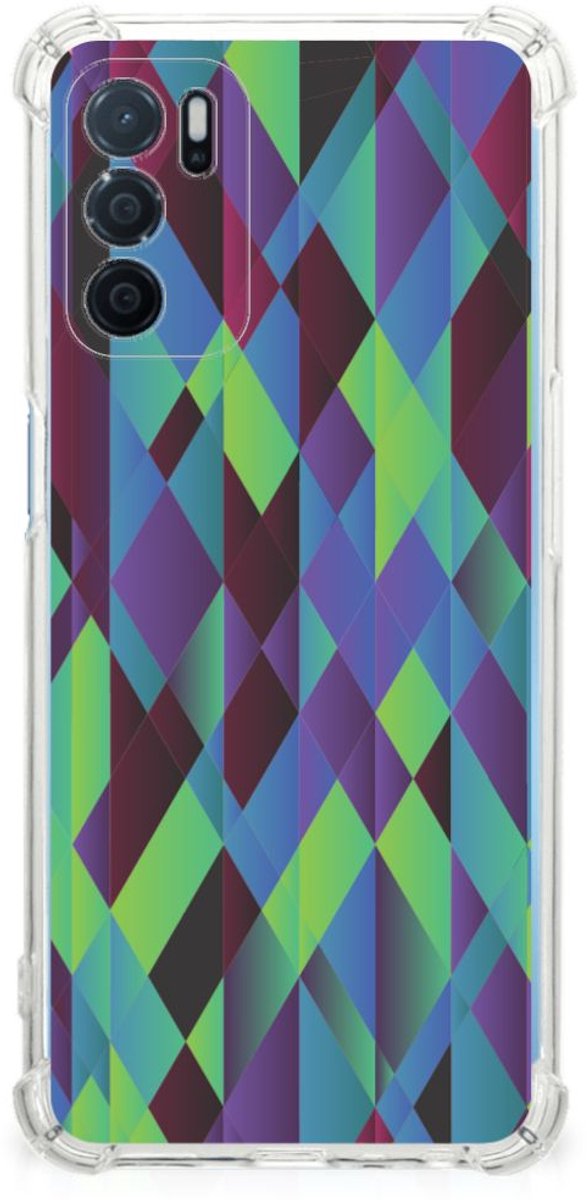 OPPO A16 | A16s | A54s Shockproof Case Abstract Green Blue