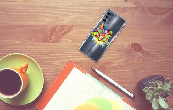 Coque pour Motorola Moto G62 5G Housse en Cuir Etui de Protection Couleur Cat