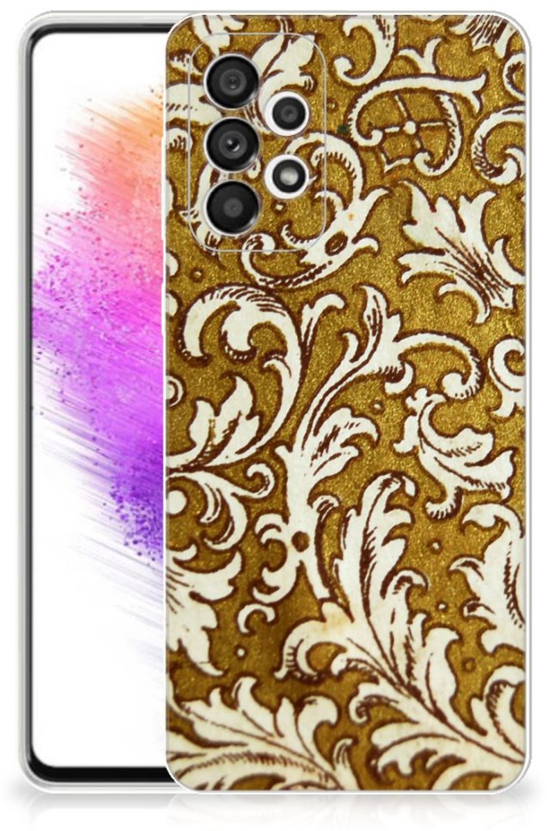 Siliconen Hoesje Samsung Galaxy A73 5G Barok Goud