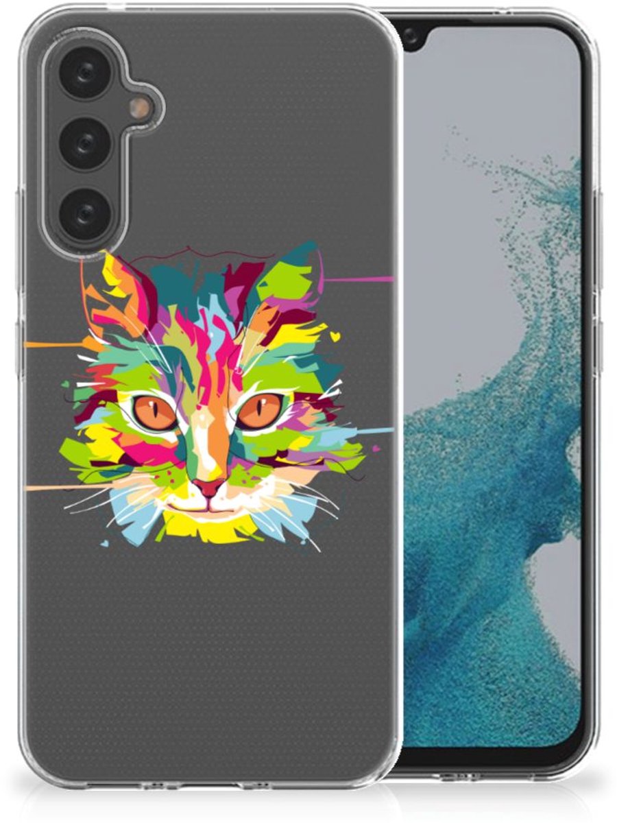 Samsung Galaxy A34 Telefoonhoesje met Naam Cat Color