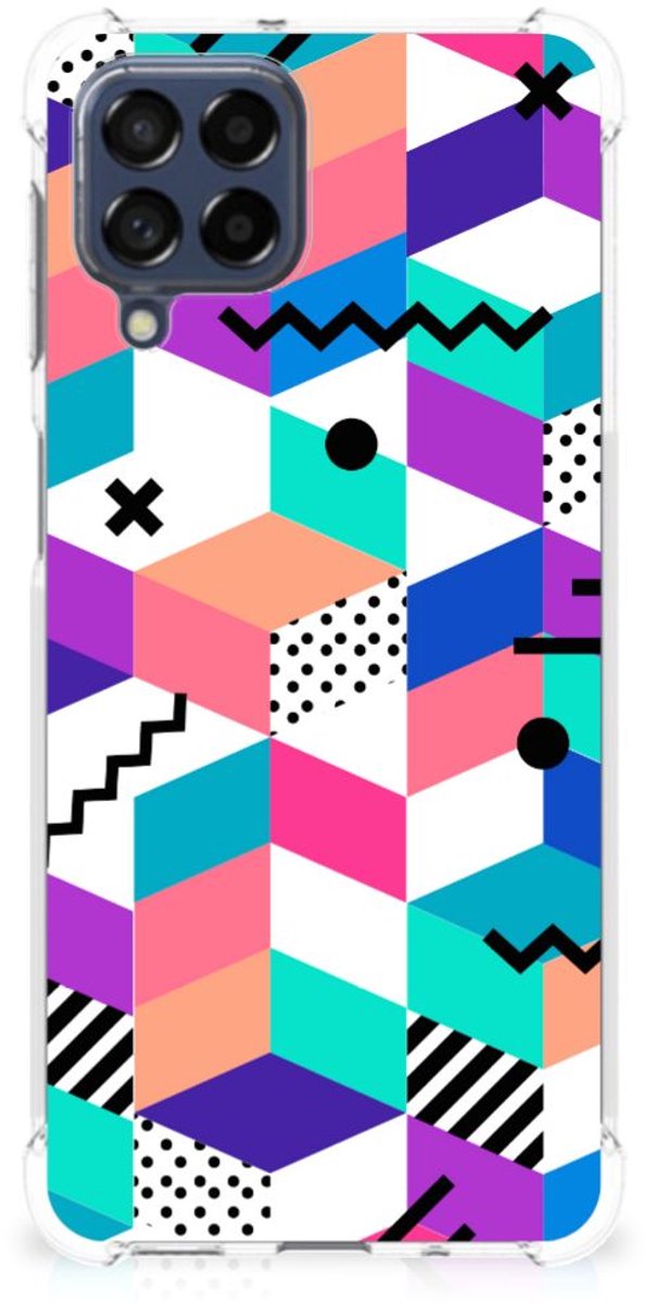 Samsung Galaxy M53 Shockproof Case Blokken Kleurrijk