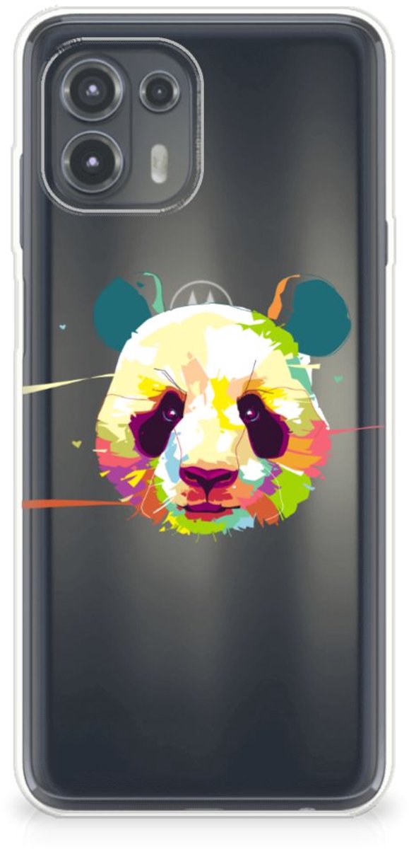Motorola Edge 20 Lite Telefoonhoesje met Naam Panda Color