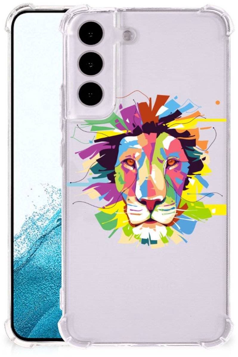 Samsung Galaxy S22 Stevig Bumper Hoesje Lion Color
