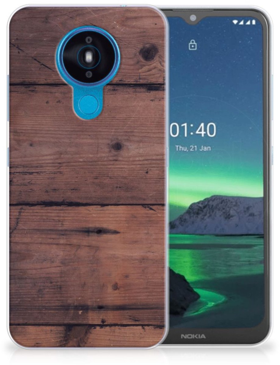Nokia 1.4 Bumper Hoesje Old Wood