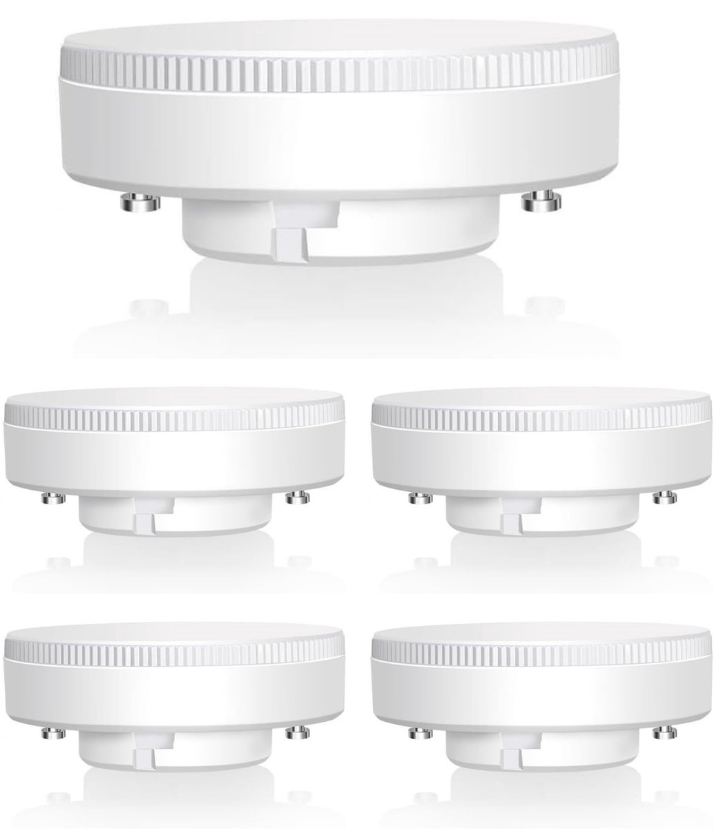 GX53 LED Lampen met warm wit licht - 5W LED vervangt 40W halogeen - 5PACK
