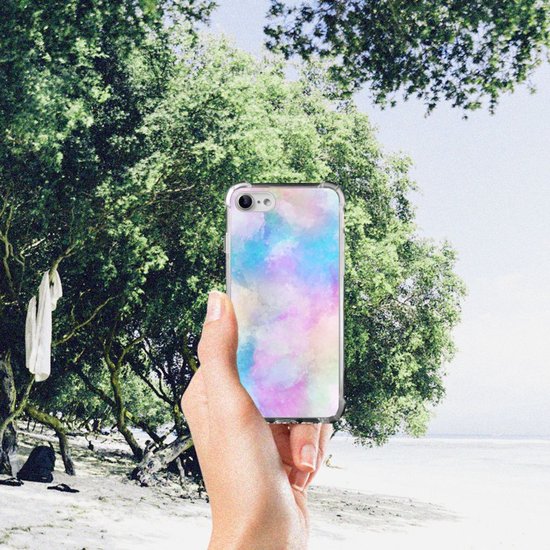 Coque iPhone SE 2022/2020 | Coque iPhone 8/7 Antichoc avec bord transparent Watercolour Light