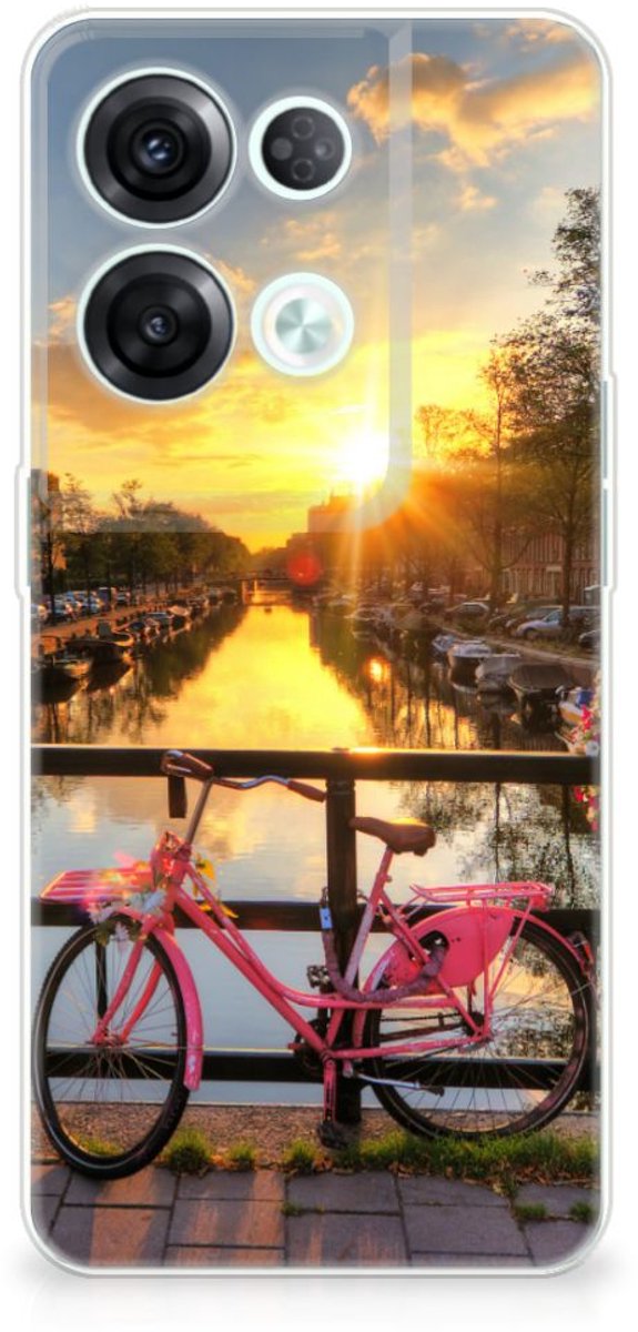OPPO Reno8 Pro Siliconen Back Cover Amsterdamse Grachten