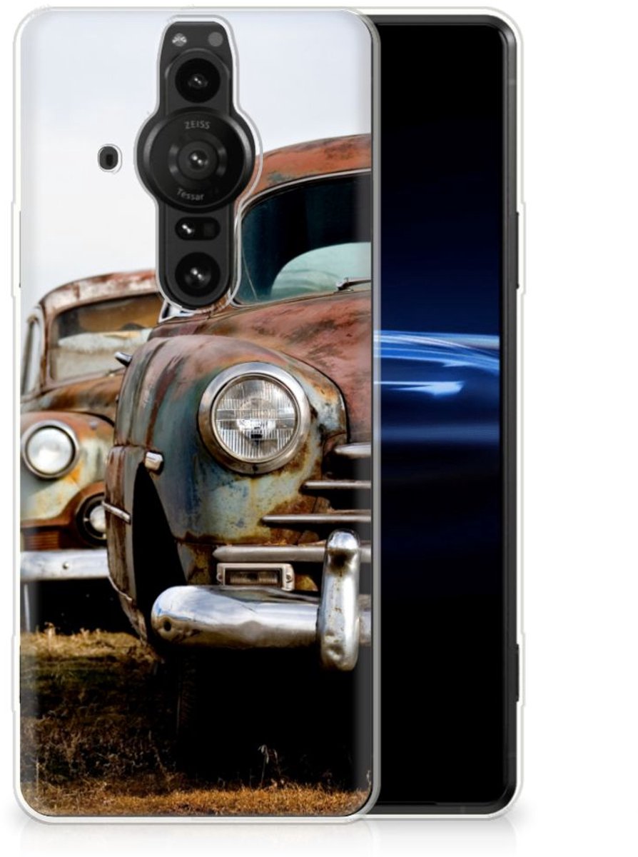 Sony Xperia Pro-I Siliconen Hoesje met foto Vintage Auto