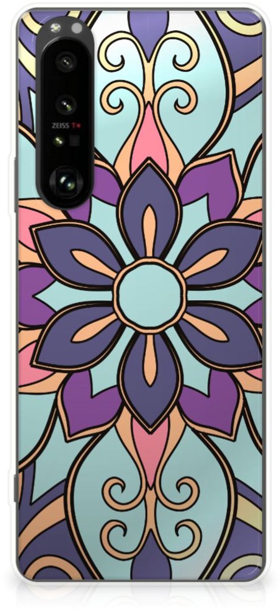 Sony Xperia 1 III TPU Case Purple Flower