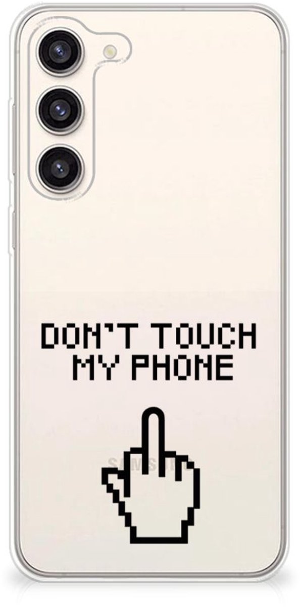 Samsung Galaxy S23 Plus Silicone-hoesje Finger Don't Touch My Phone