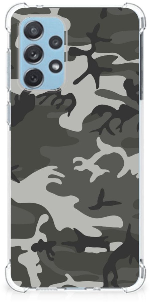 Samsung Galaxy A73 Doorzichtige Silicone Hoesje Army Light