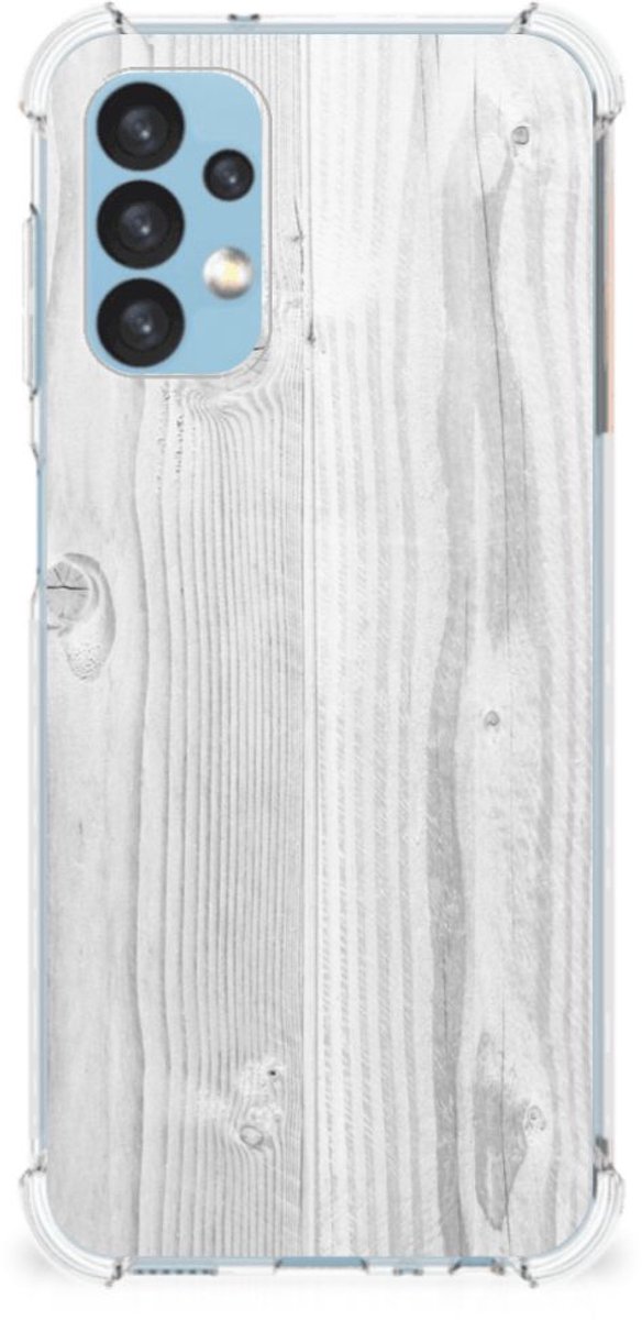 Samsung Galaxy A13 (4G) Stevig Telefoonhoesje White Wood