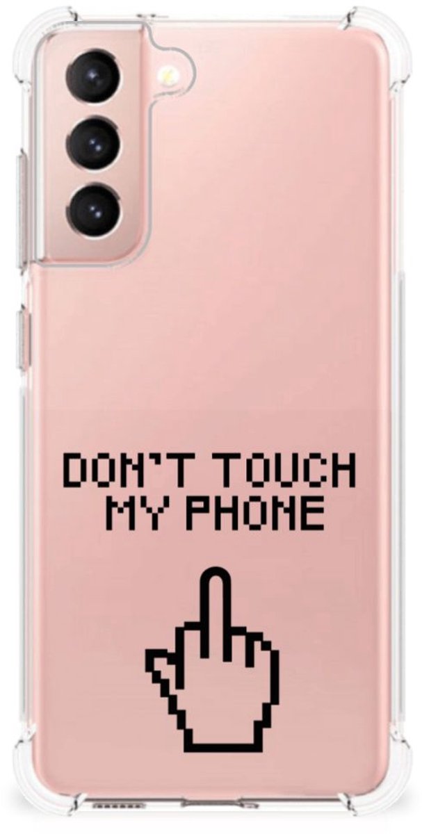 Samsung Galaxy S21 FE Anti Shock Case Finger Don't Touch My Phone