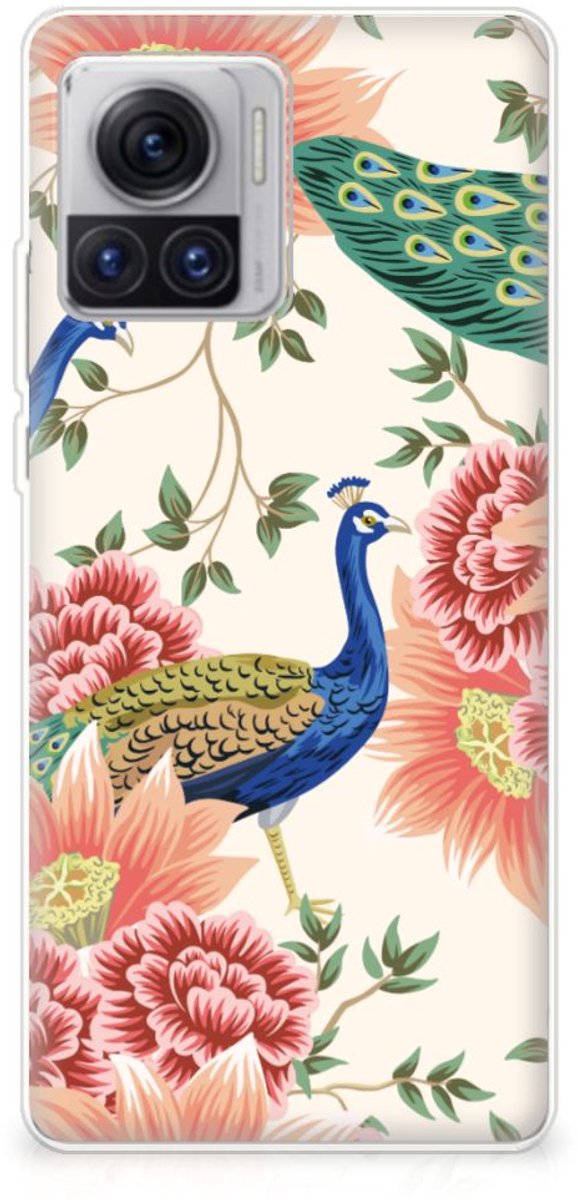 TPU Hoesje voor Motorola Moto X30 Pro Pink Peacock