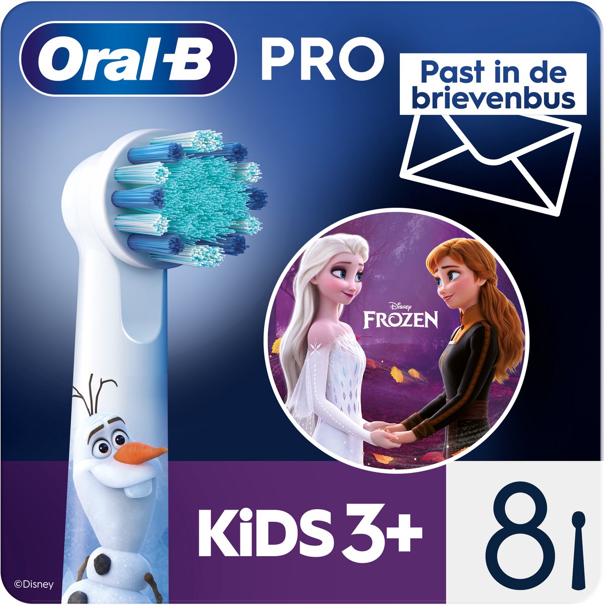 Oral-B PRO Kids 3+ Frozen 8 opzetborstels - XL verpakking
