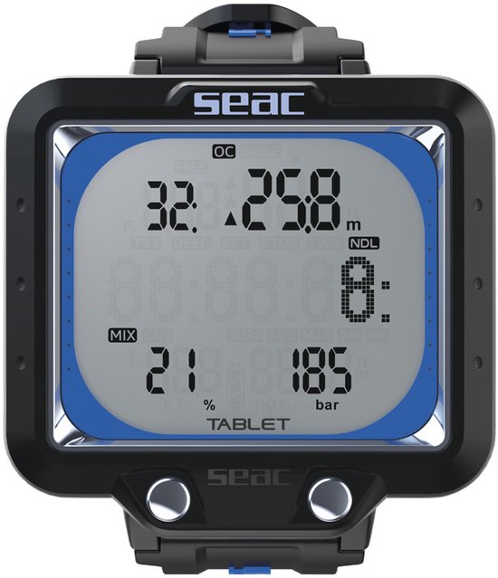 Seac Sub Tablet Duikcomputer Zwart/Blauw | bol