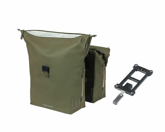 Basil SoHo Fiets-schoudertas MIK Studs - 17L, Groen, Waterdicht, Incl