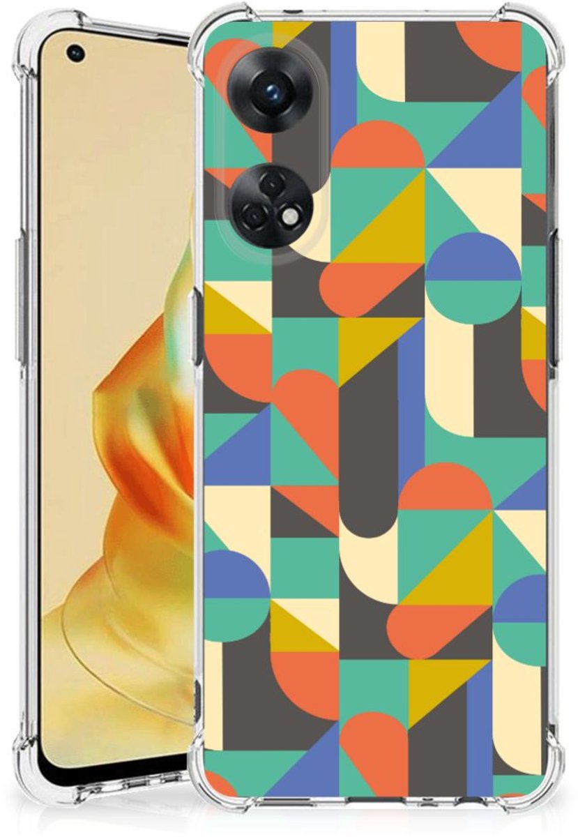 OPPO Reno8 T 4G Doorzichtige Silicone Hoesje Funky Retro