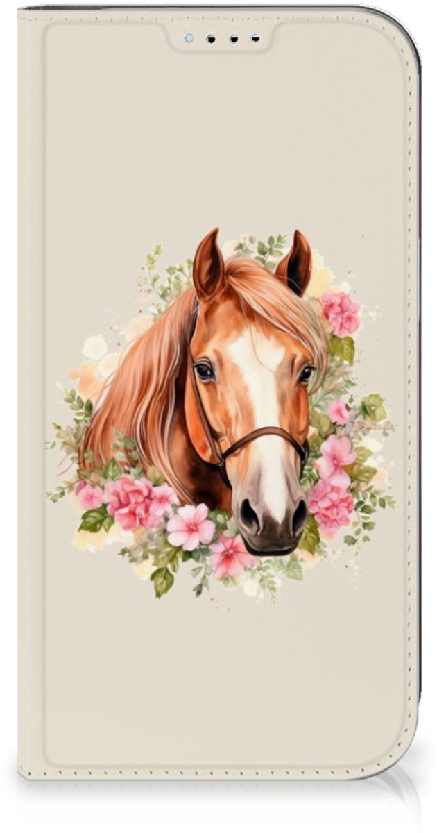 Standcase Hoesje voor Hoesje maken voor iPhone 15 Paard
